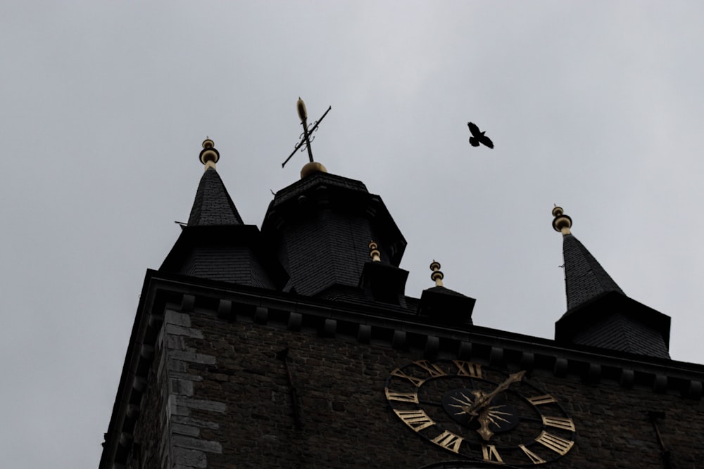 a clock on a tower