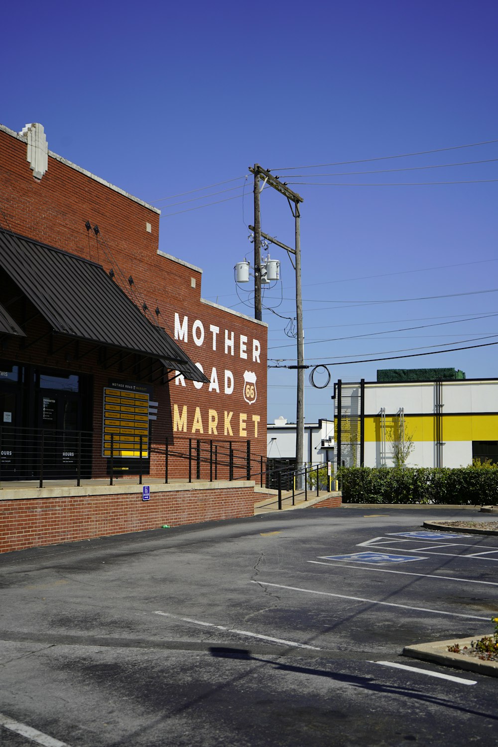 a building with a sign on it