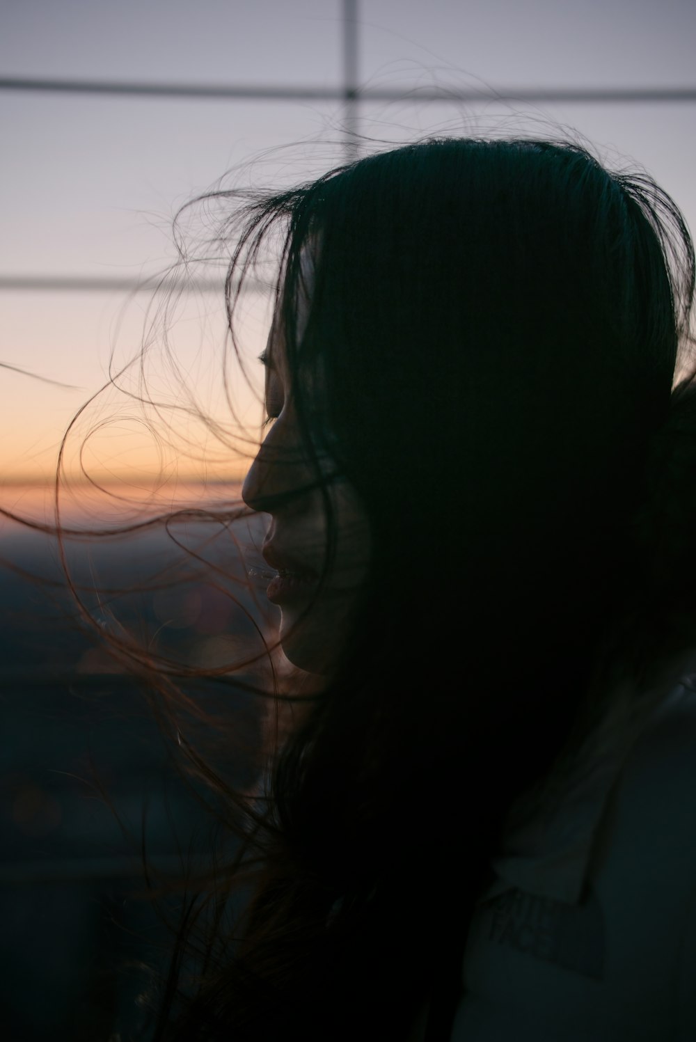 a person with long hair