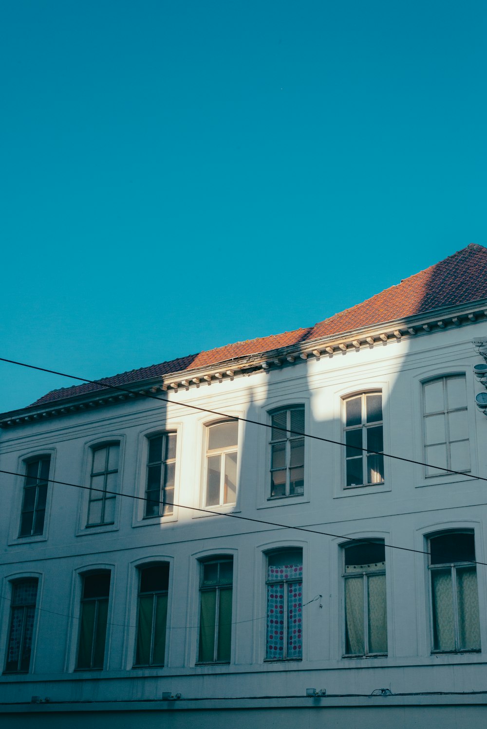 a building with a red roof