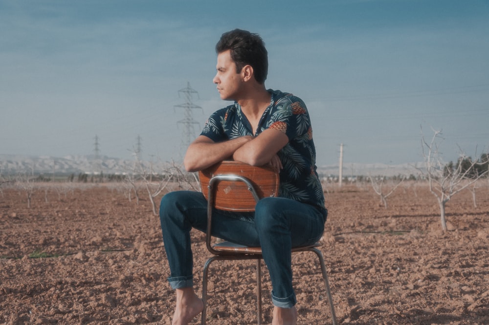 a man sitting in a chair