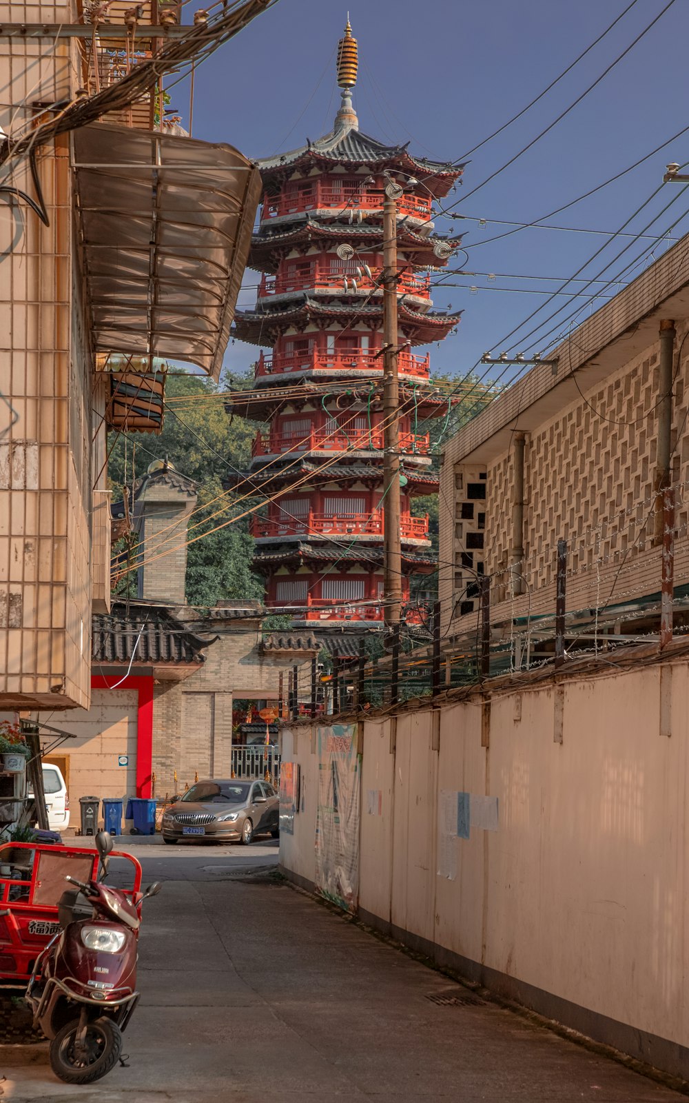 a tall building with a tower