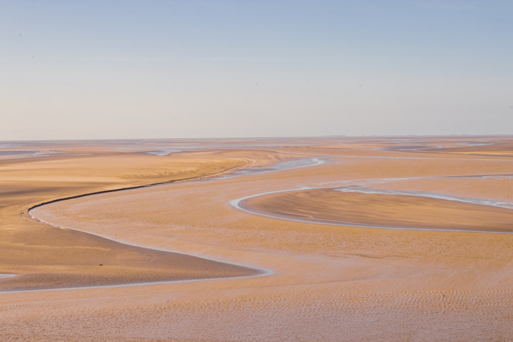 a desert landscape with sand