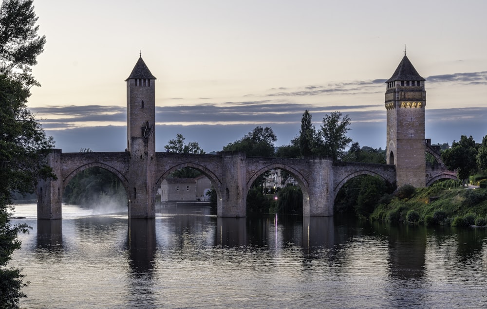 a bridge over a river