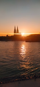 A sunset view over the Mississippi River.