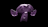 A glossy 3D model of a stylized monkey head with exaggerated features, such as large eyes and ears, rendered in a purple hue against a black background.