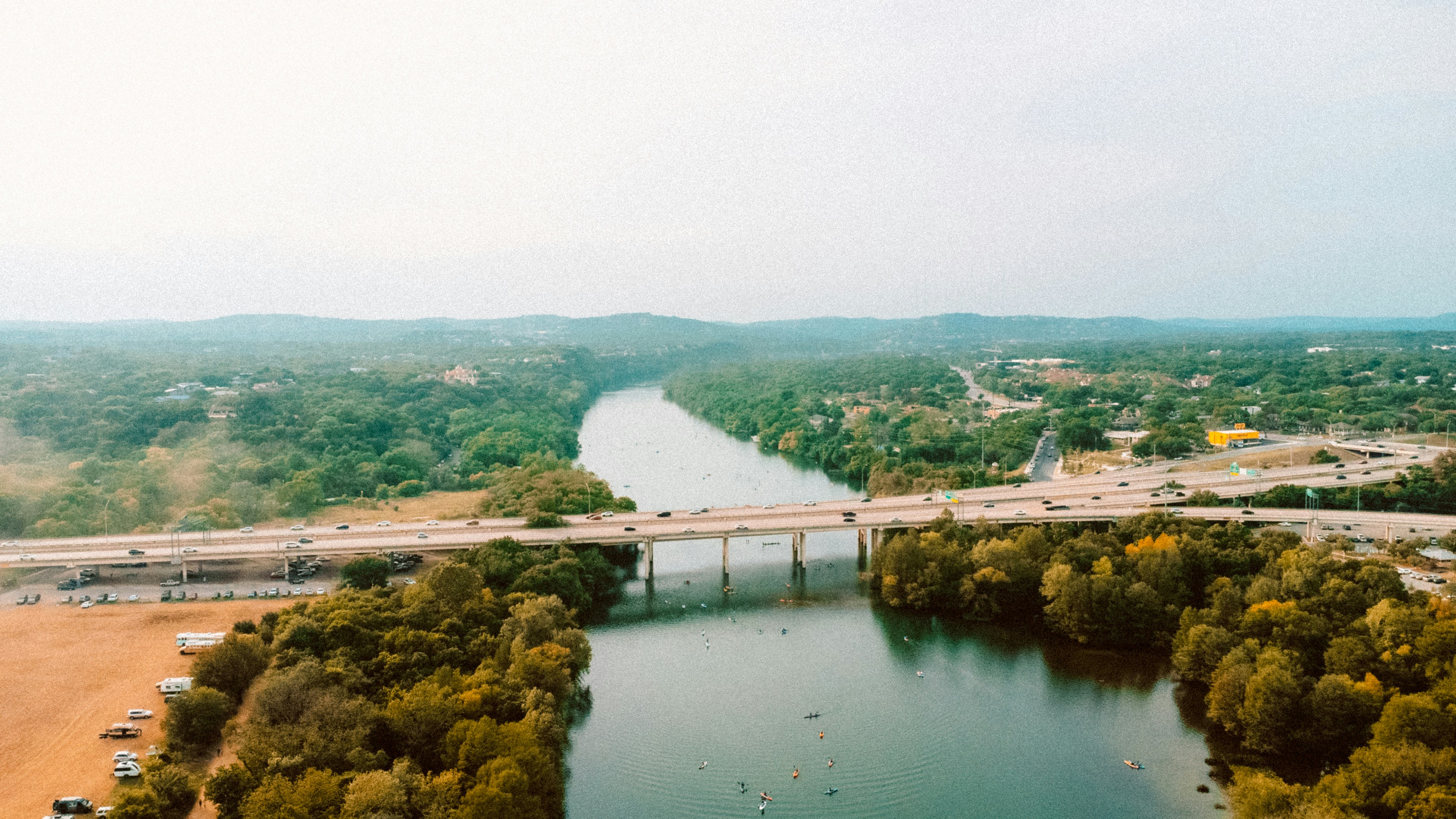 a bridge over a river