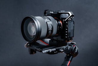 a camera with a lens
