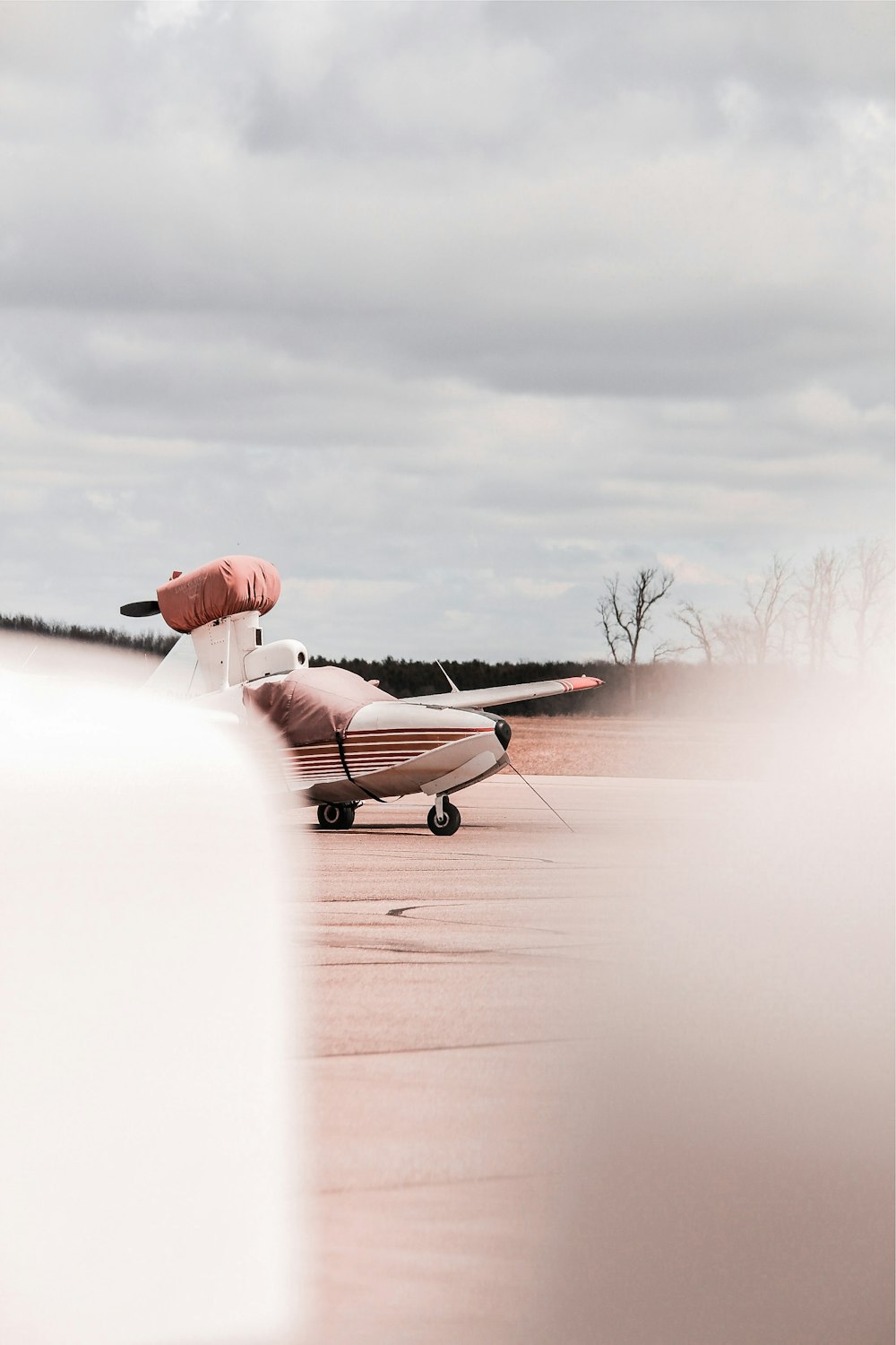 a small airplane on a runway