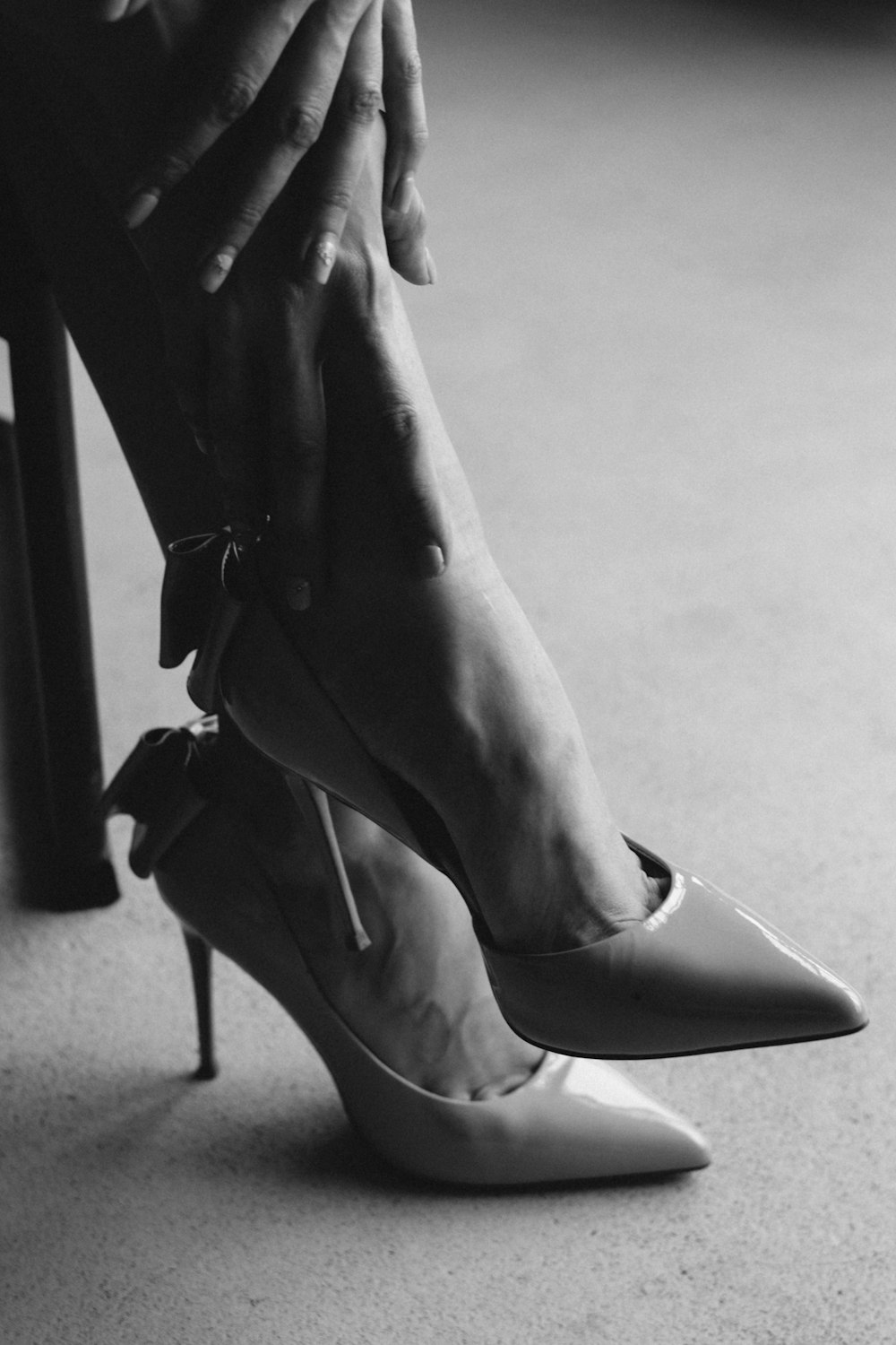 a woman's feet in high heels