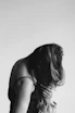 a woman with long hair