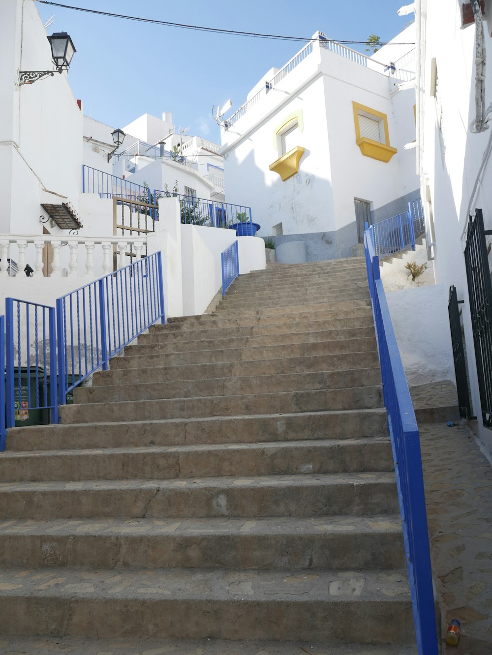 a set of stairs leading up to a building