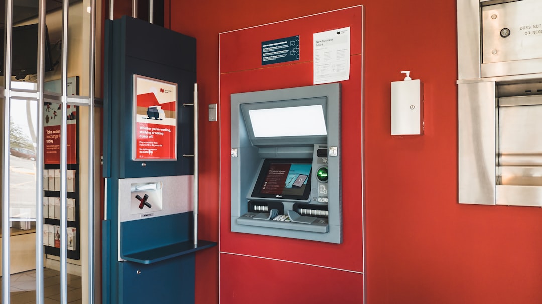 a machine in a room, National Bank ATM<p></figure>