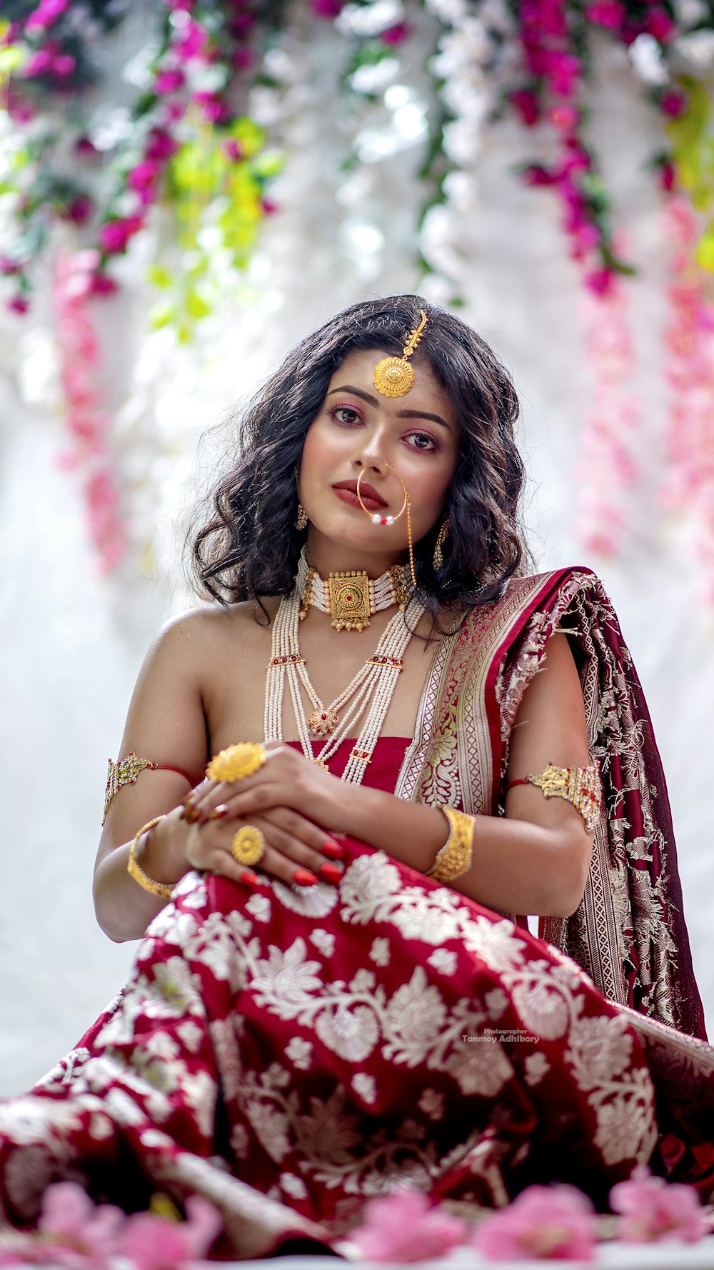 a woman in a traditional dress