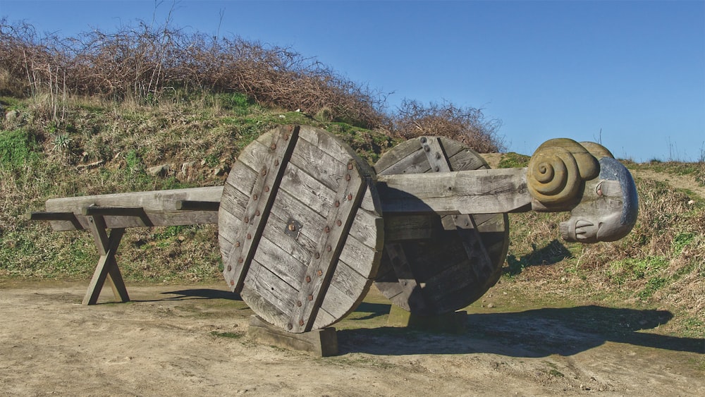 a cannon on a stand