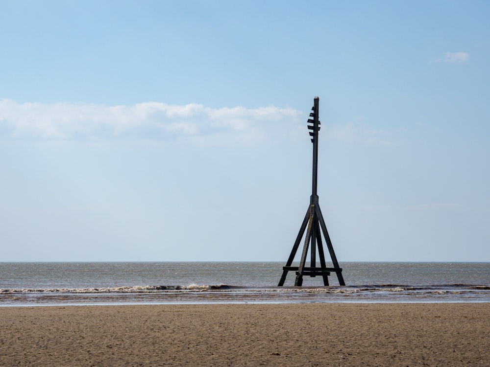 a structure on a beach