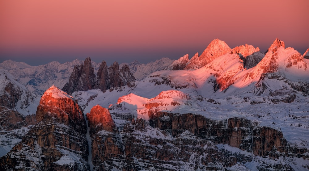 a snowy mountainous area