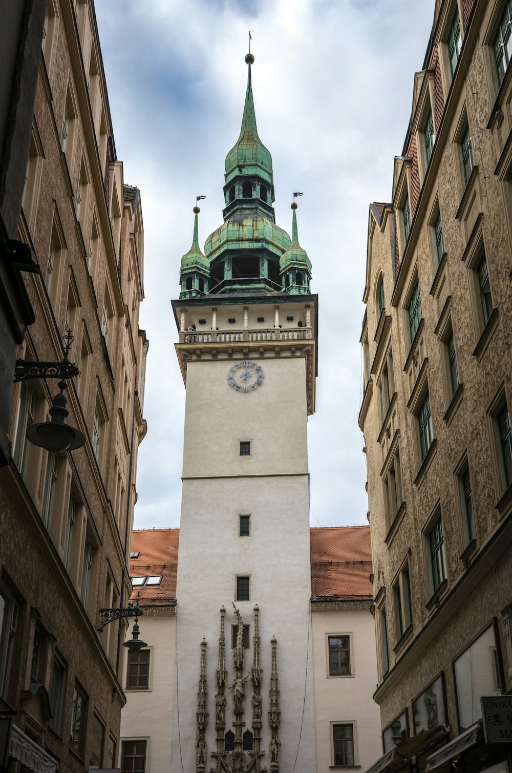 a clock on a tower