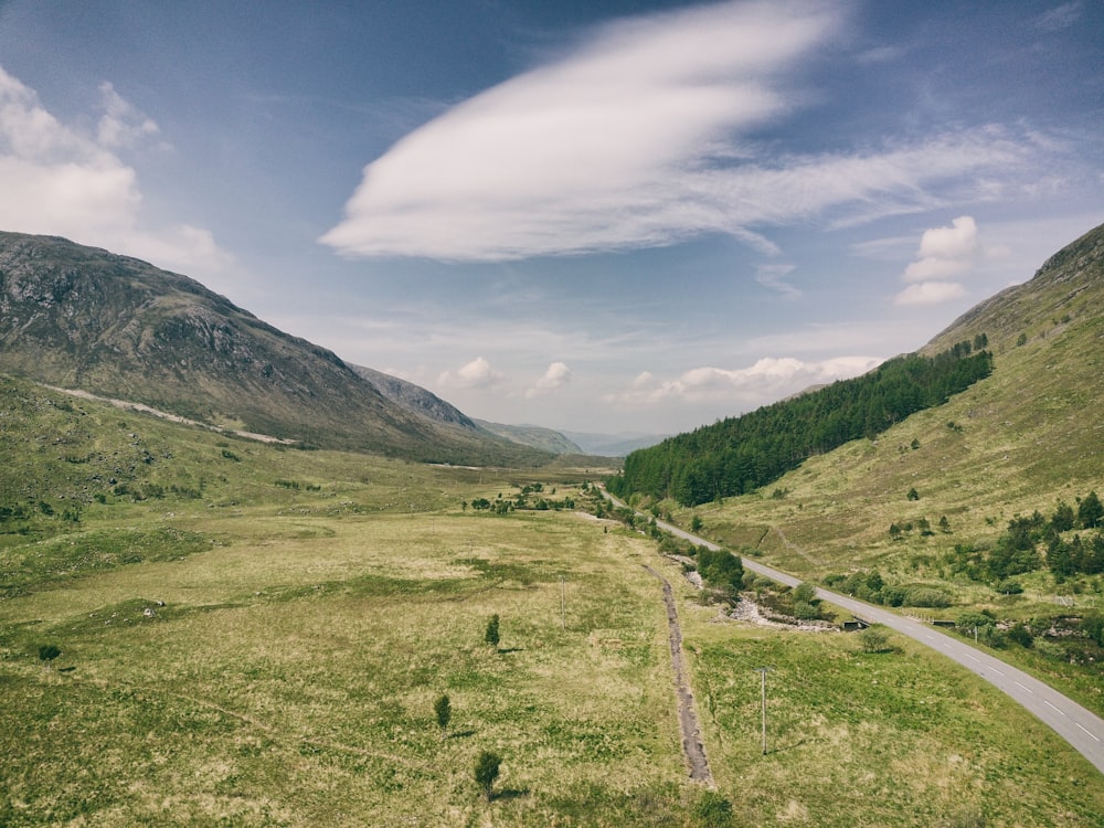 a road in a valley