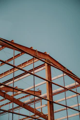 a metal frame with a metal frame