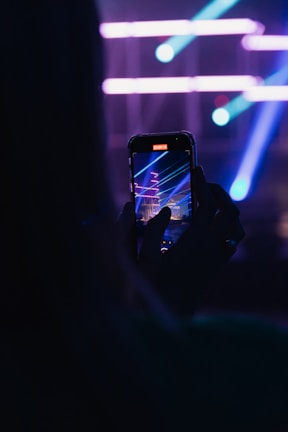 a person holding a cell phone