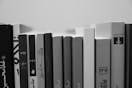 a row of books
