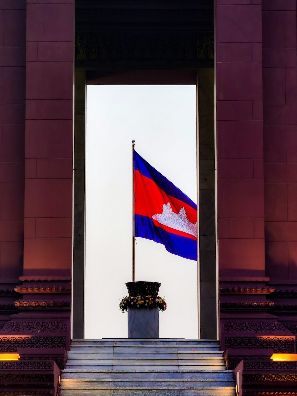 a flag on a flagpole