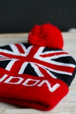 A stylish display of proud britannia accessories including scarves and hats.