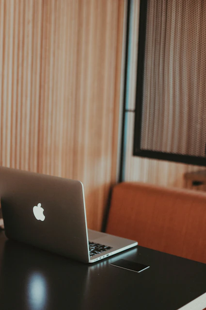 a laptop on a table
