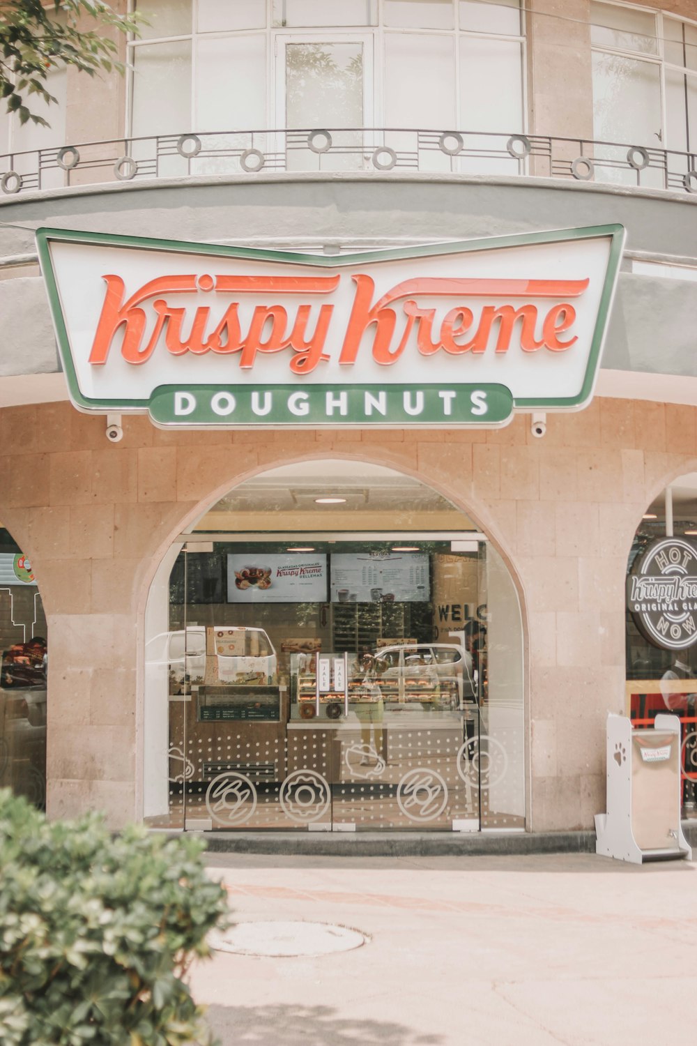 a store front with a sign above it