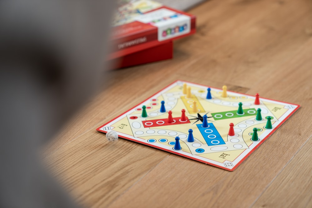 a board game on a table