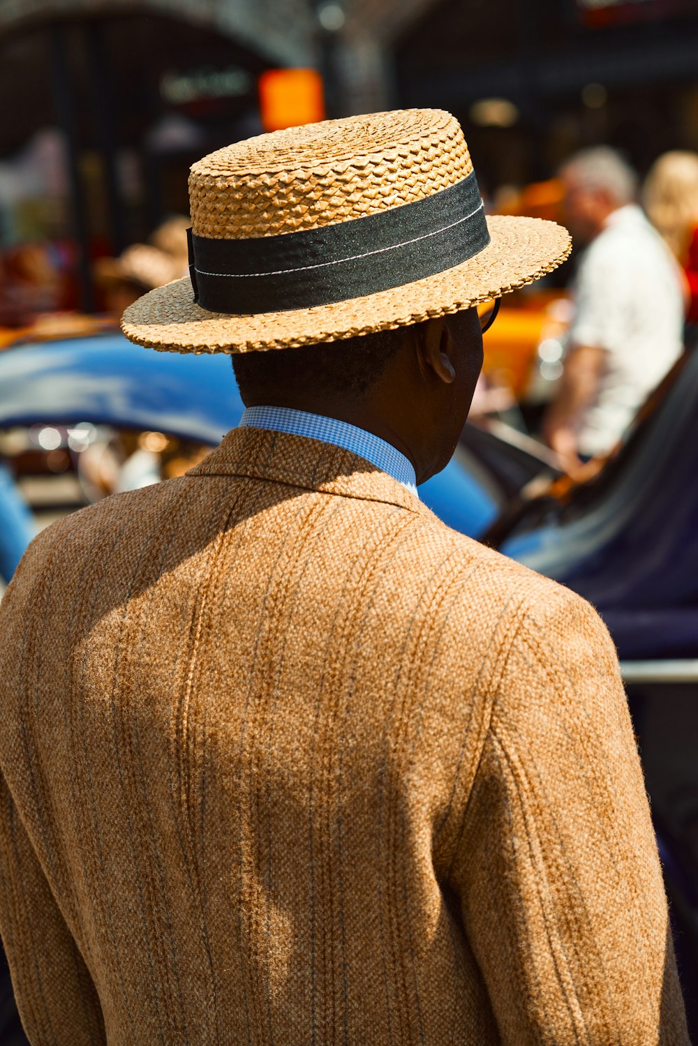 a man wearing a hat