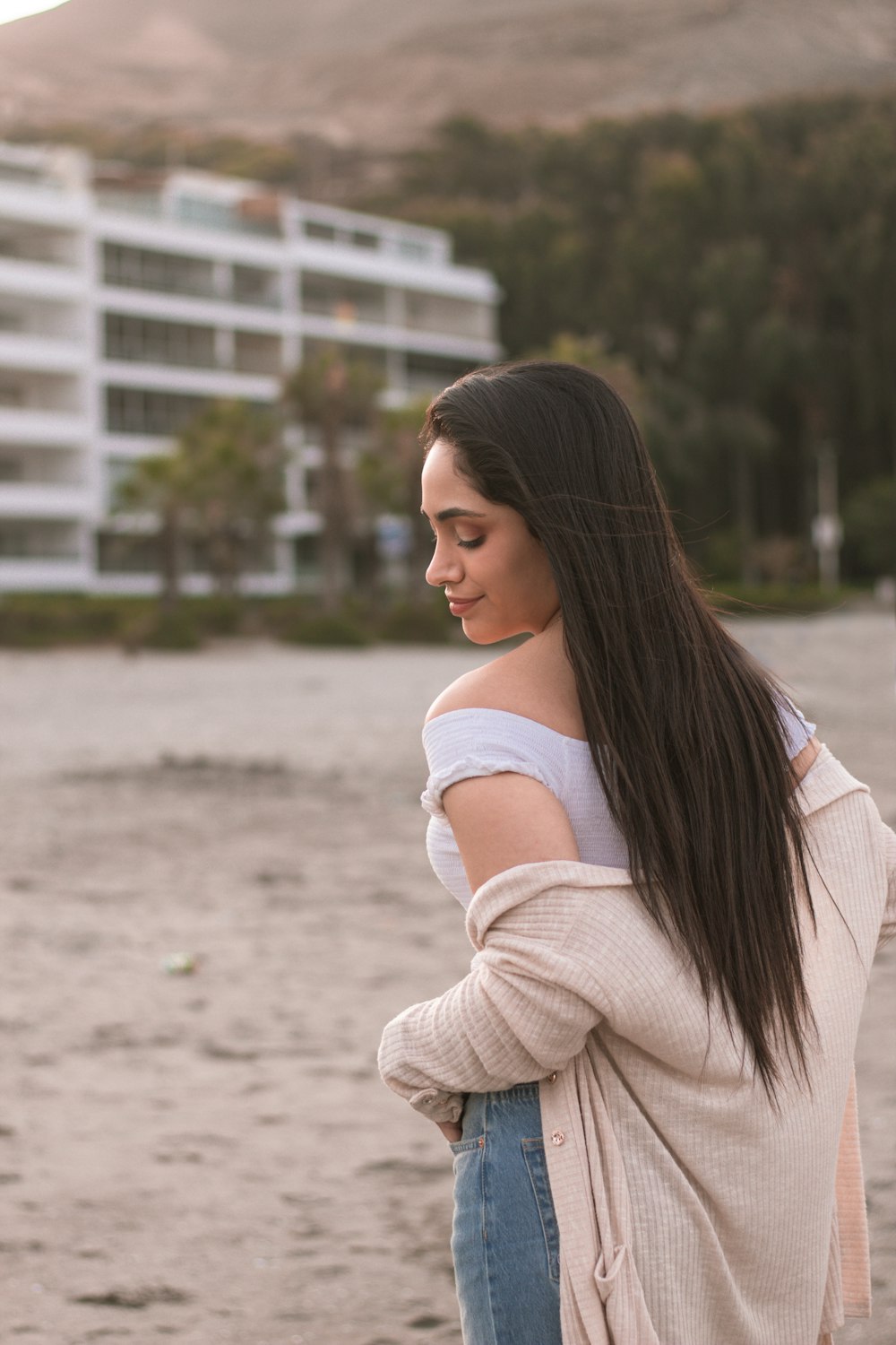 a person with long hair