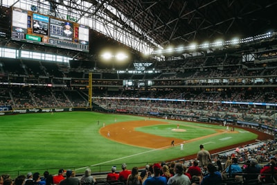 a baseball stadium with a full crowd