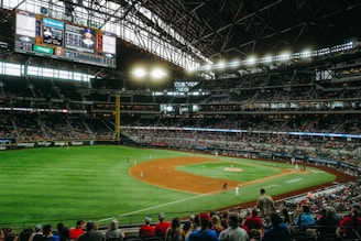 a baseball stadium with a full crowd