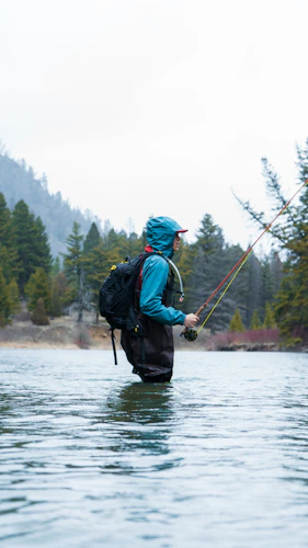 Fly fishing photography on a Colorado river