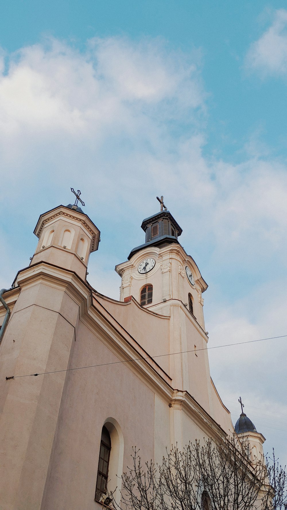 a clock on a tower