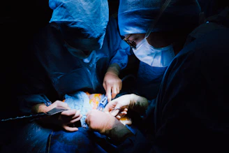 a group of doctors attending to a patient