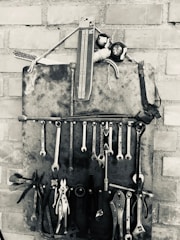 Various soldering iron tips arranged neatly on a magnetic holder