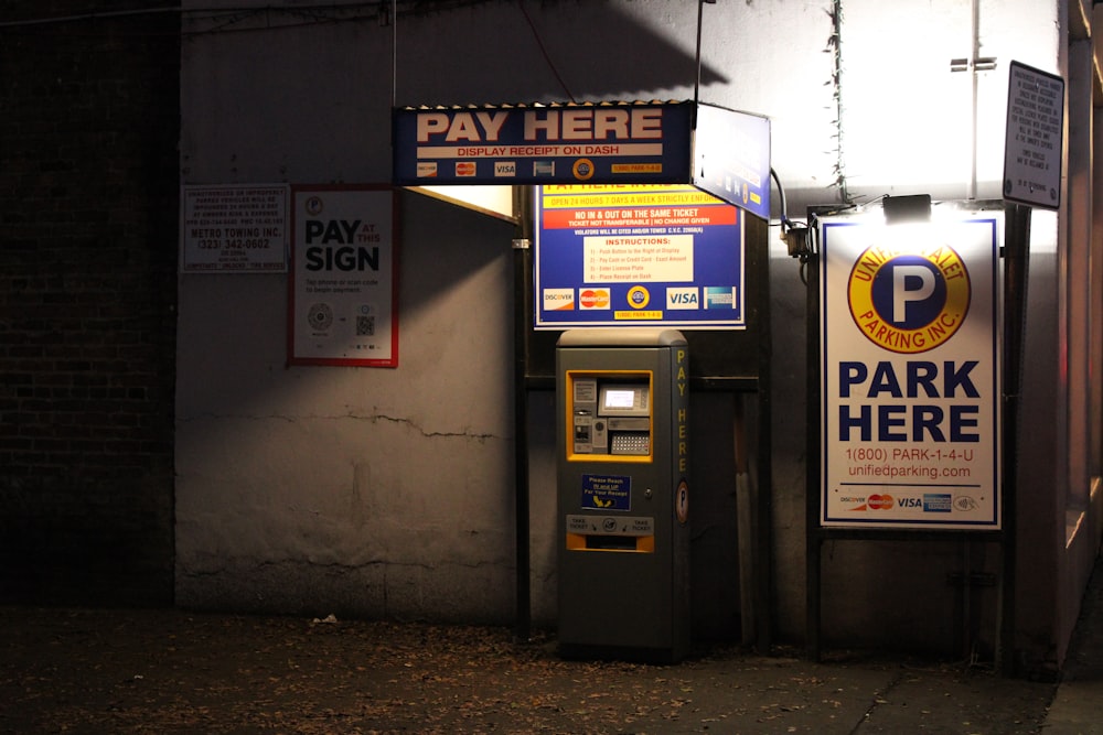 a row of atm machines