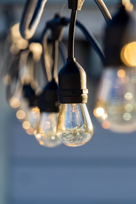 a light bulb from a string