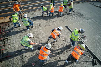 workers in a construction site