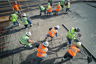 workers in a construction site