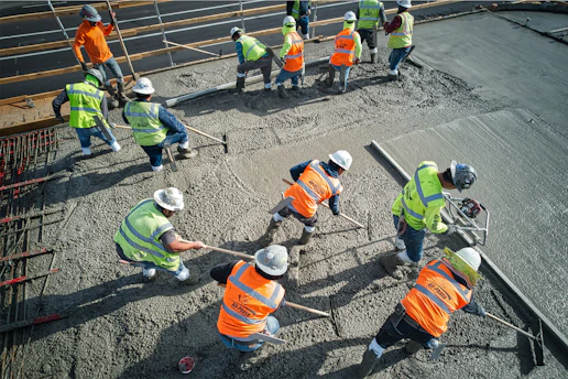 workers in a construction site
