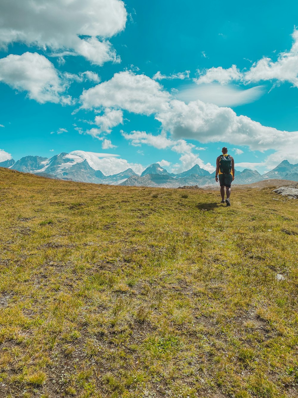 a man standing in a field