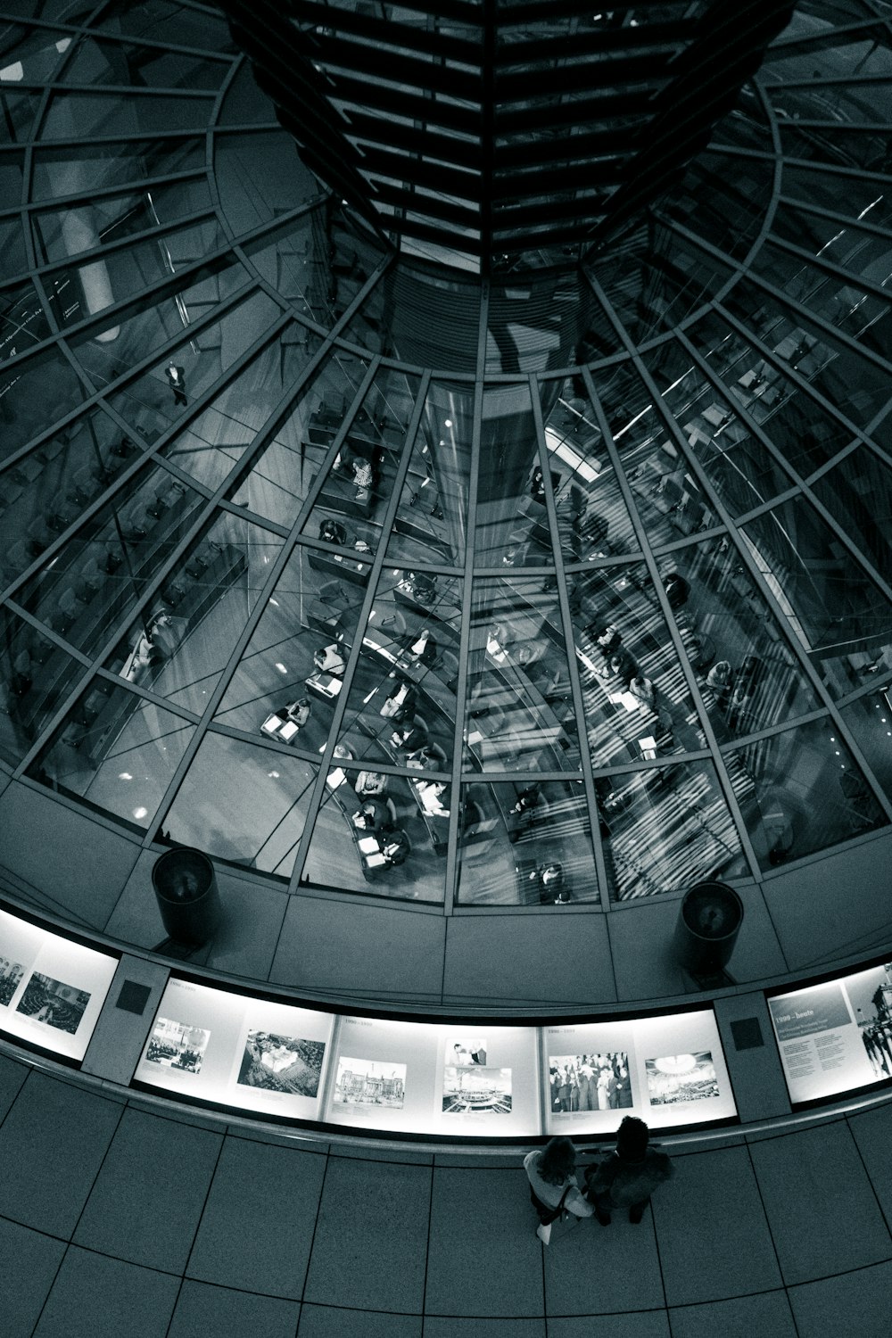 a large glass dome with many windows