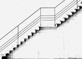 a set of stairs leading up to a building