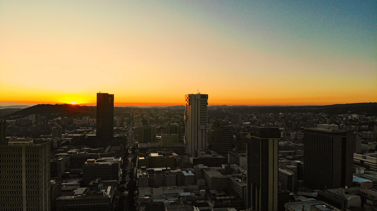 Pretoria city at sunset