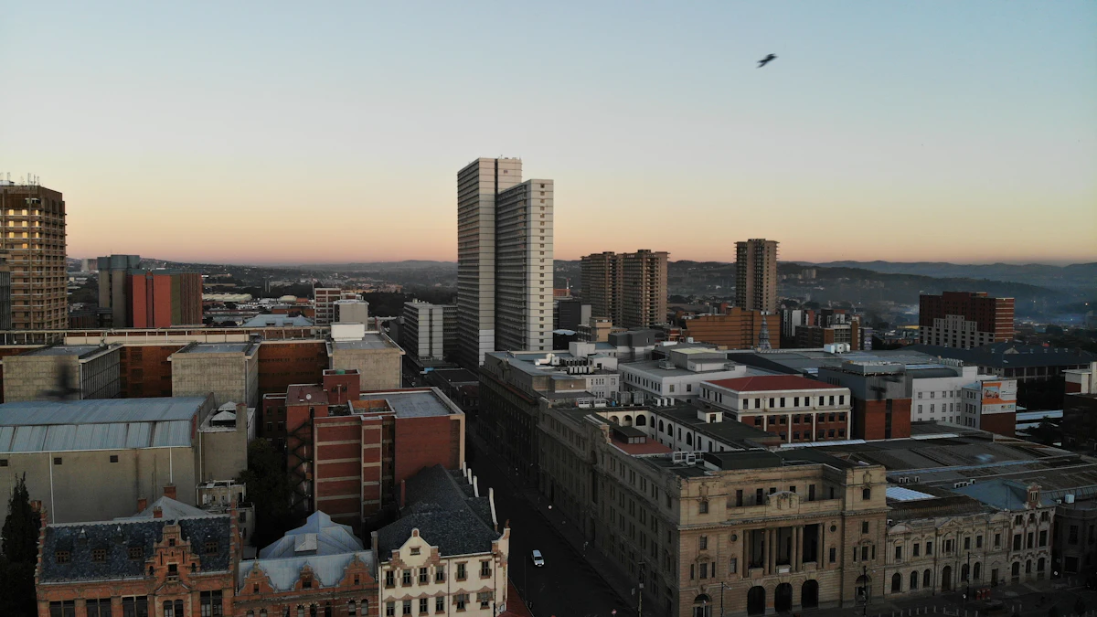 Pretoria city with many buildings