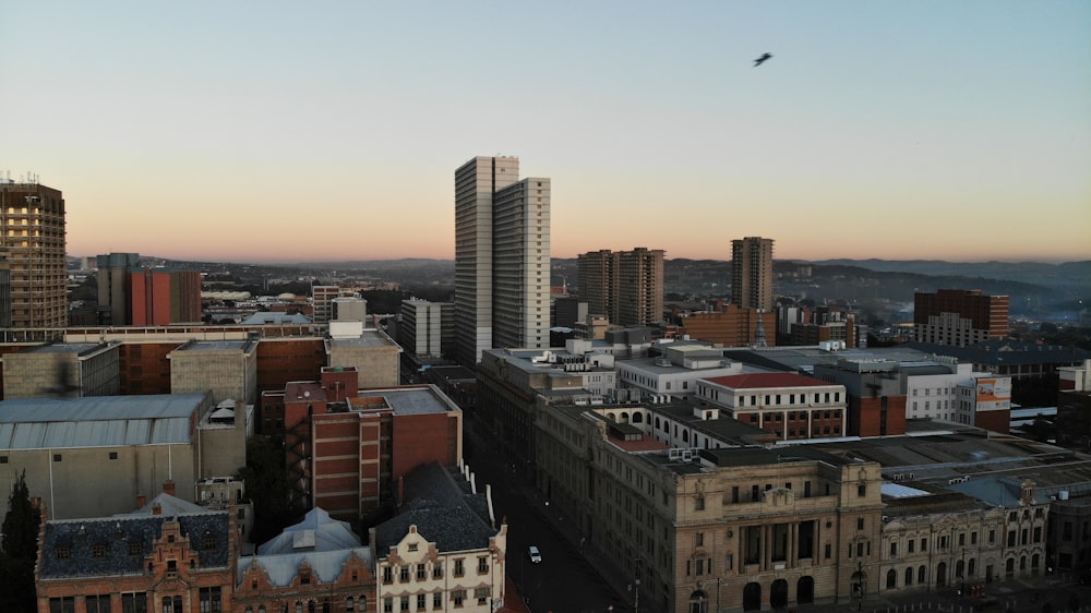 a city with many buildings